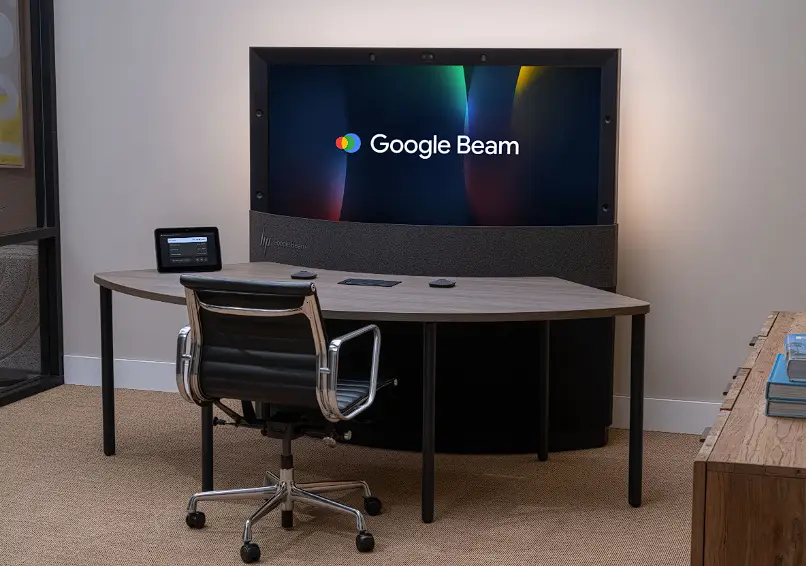 A live demo of HP Dimension and Google Beam at InfoComm 2025 showcasing next-generation virtual collaboration tools, holographic telepresence, and immersive workspaces.